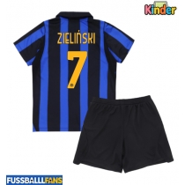 Inter Milan Piotr Zielinski #7 Heimtrikotsatz Kinder 2026-27 Kurzarm (+ Kurze Hosen)